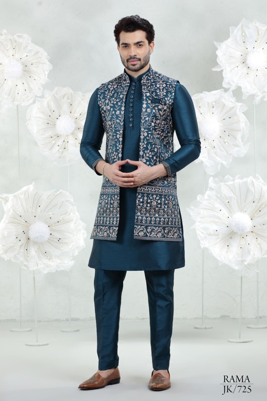 RAMA EMBROIDERED LONG JACKET SET