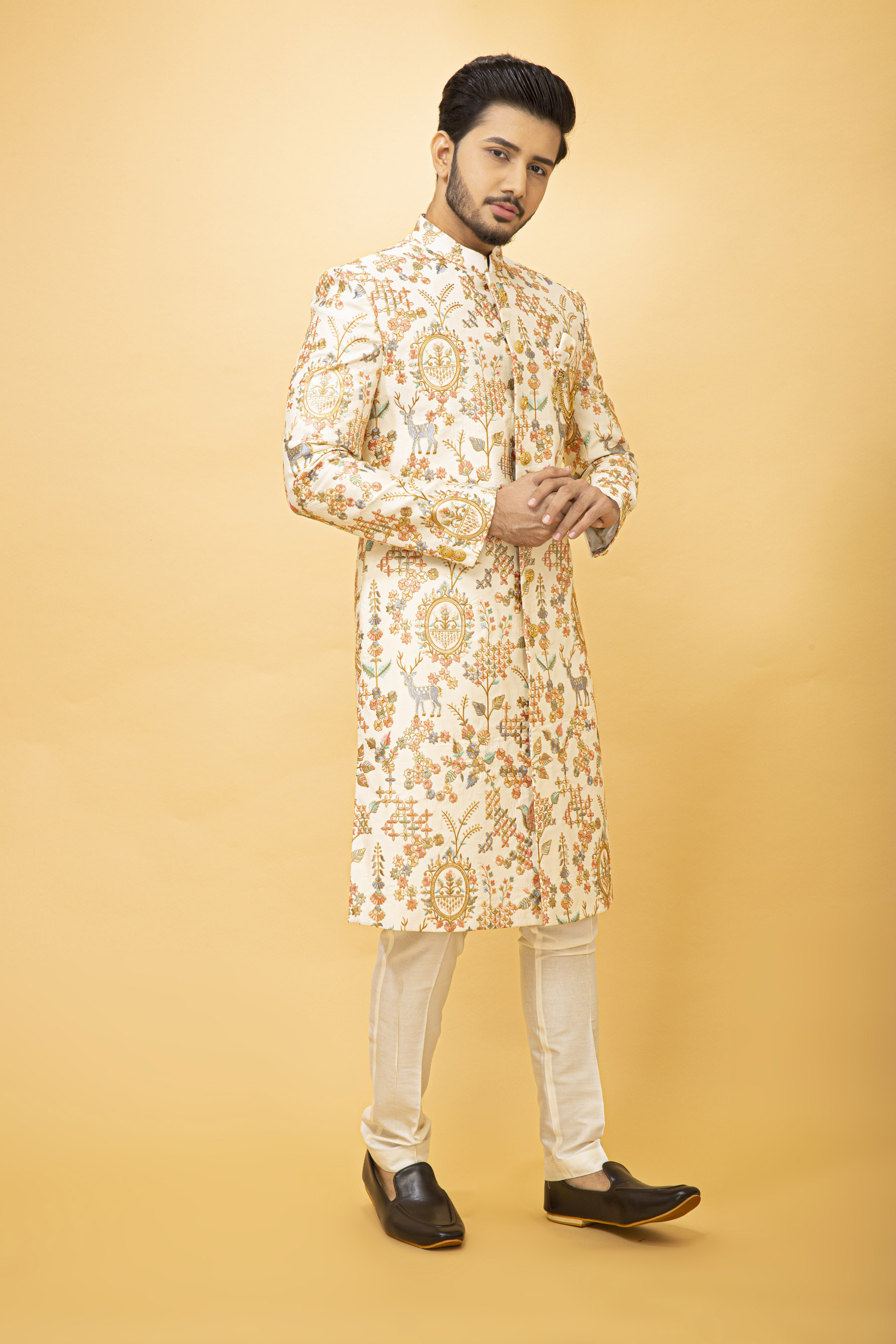 DEER-FLORAL NAWABI SET