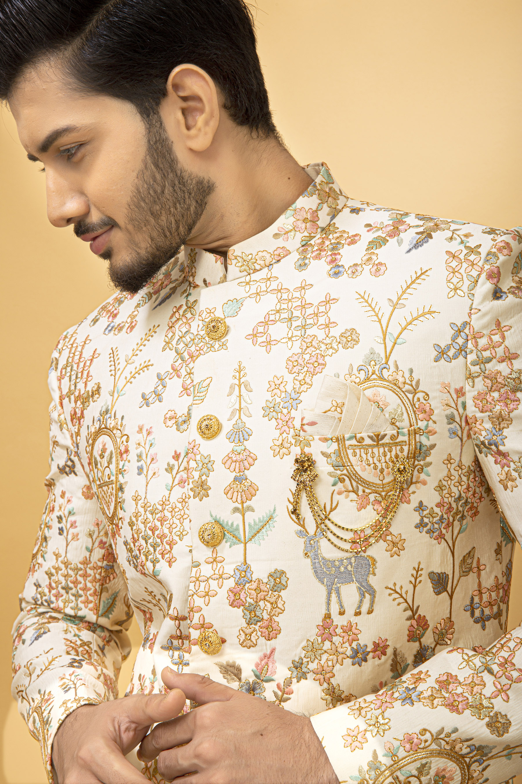 DEER-FLORAL NAWABI SET