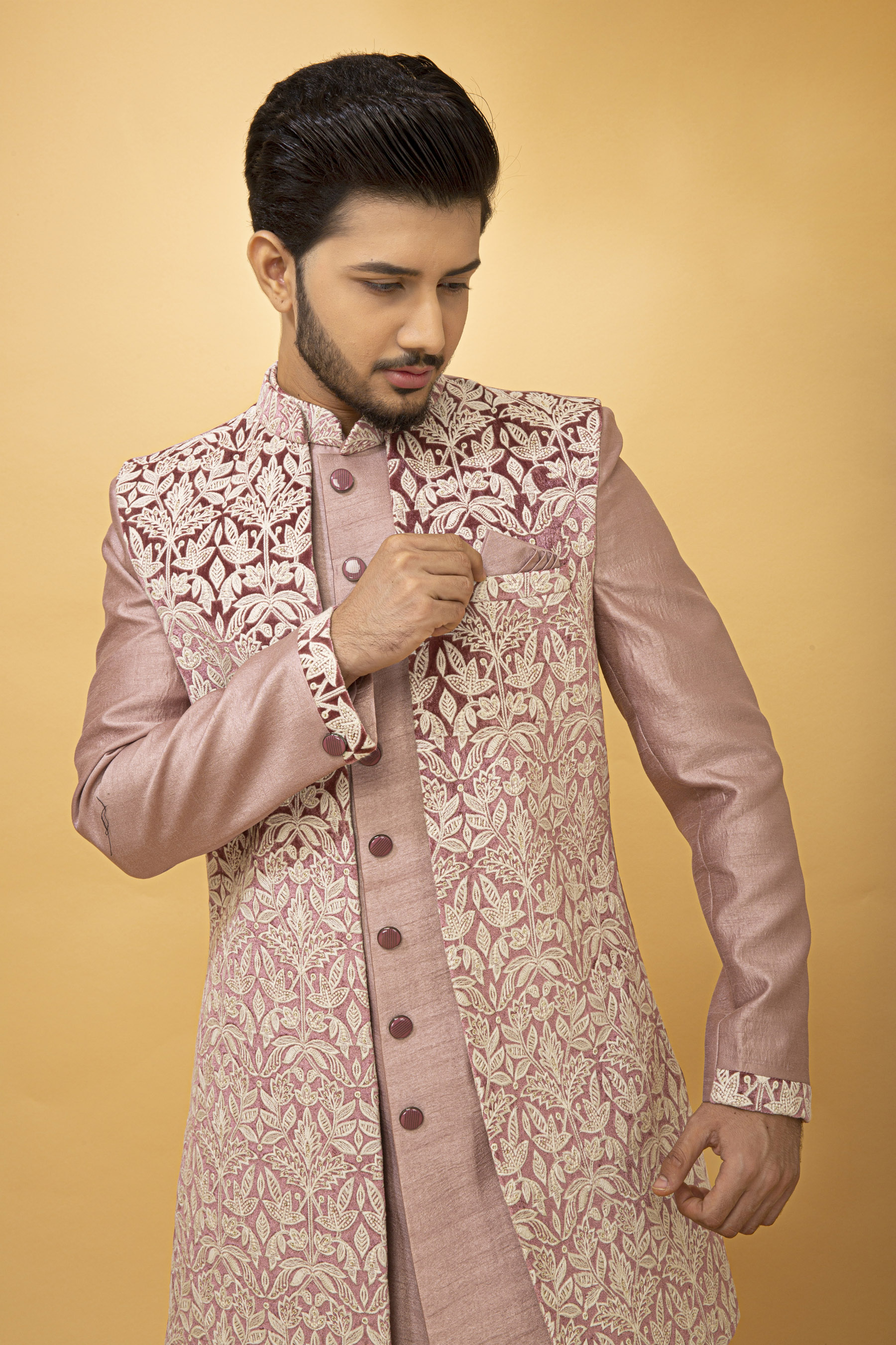 ONION PINK NAWABI WITH LONG JACKET