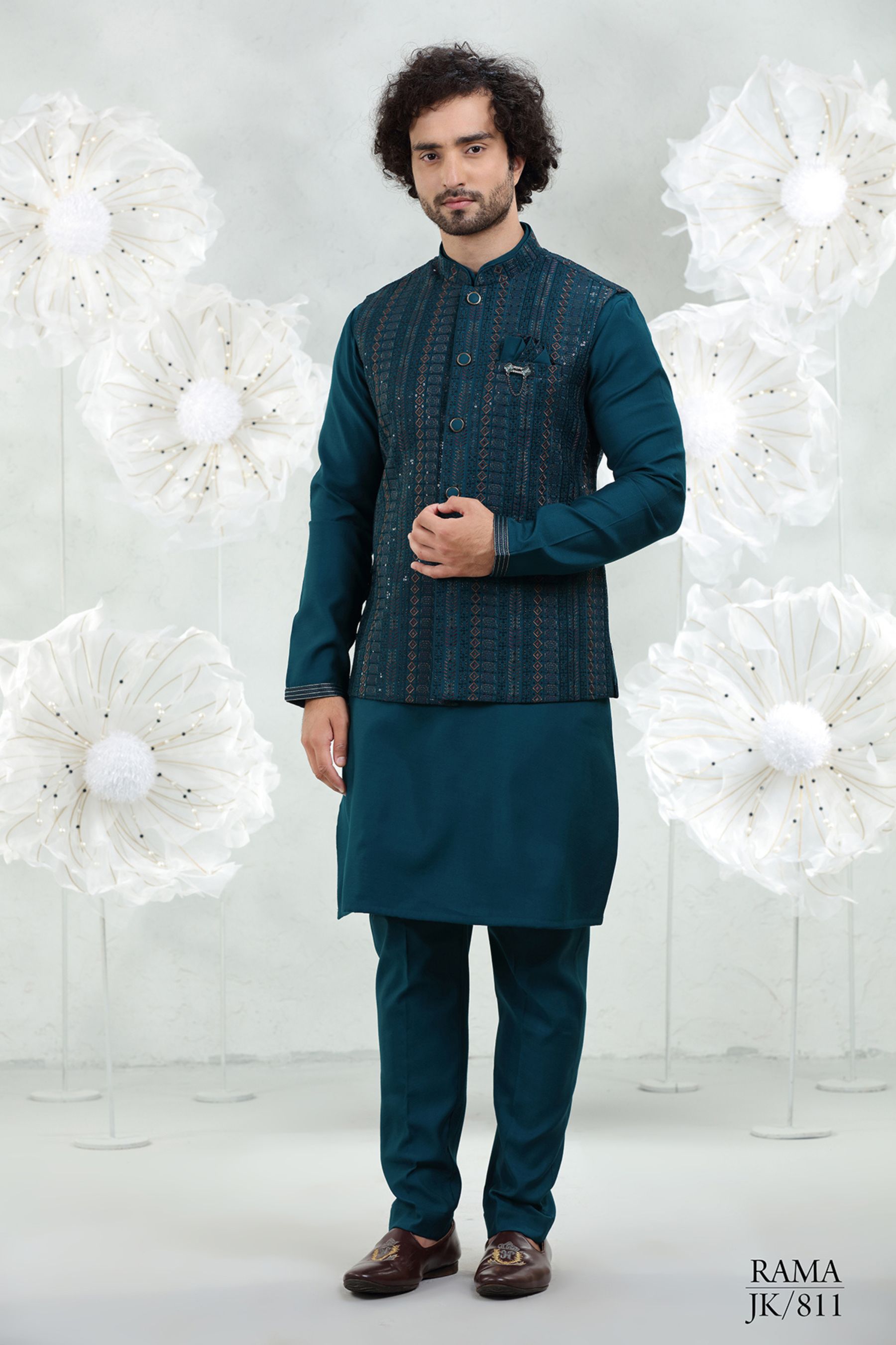 RAMA EMBROIDERED JACKET SET