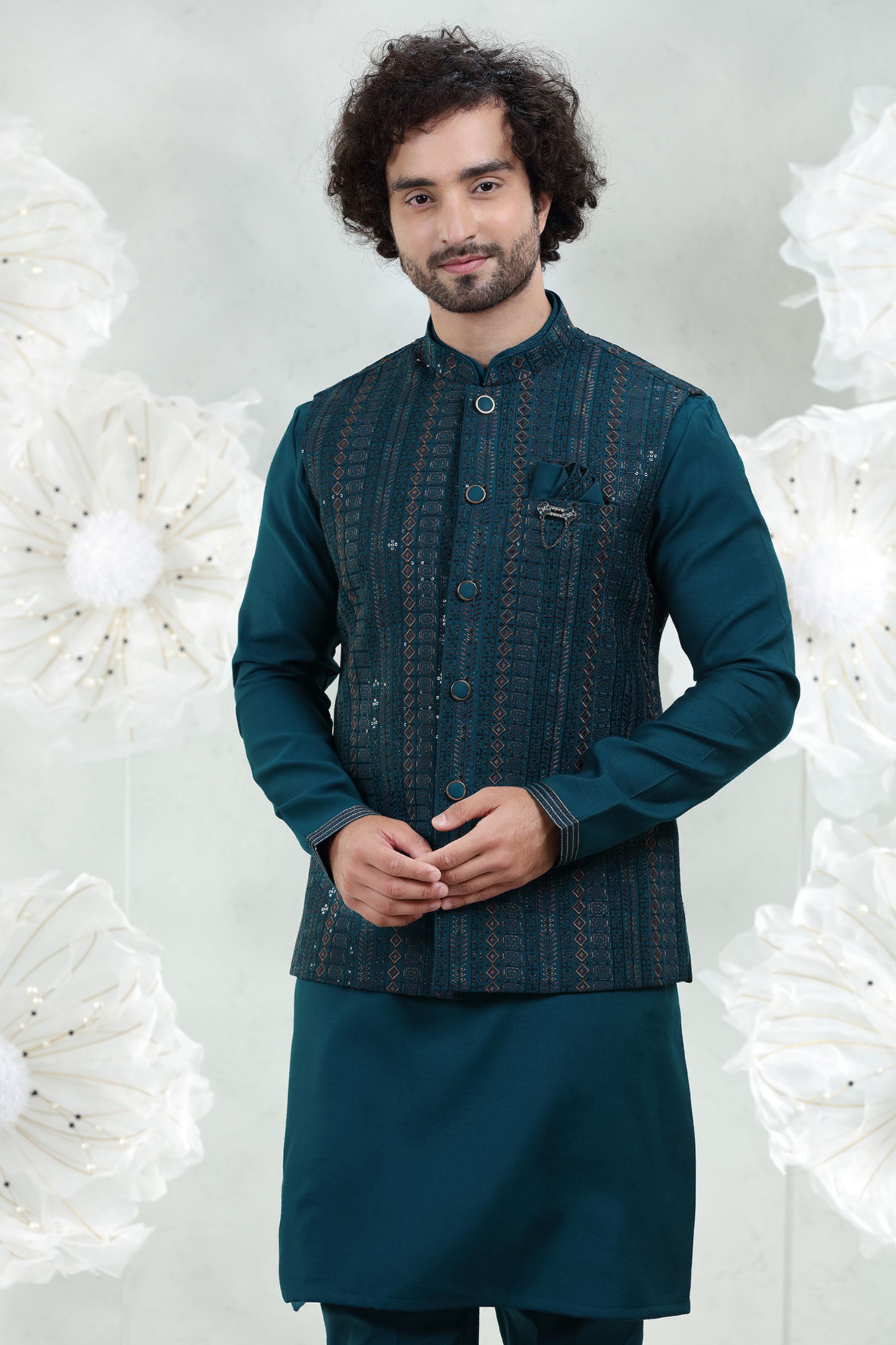 RAMA EMBROIDERED JACKET SET