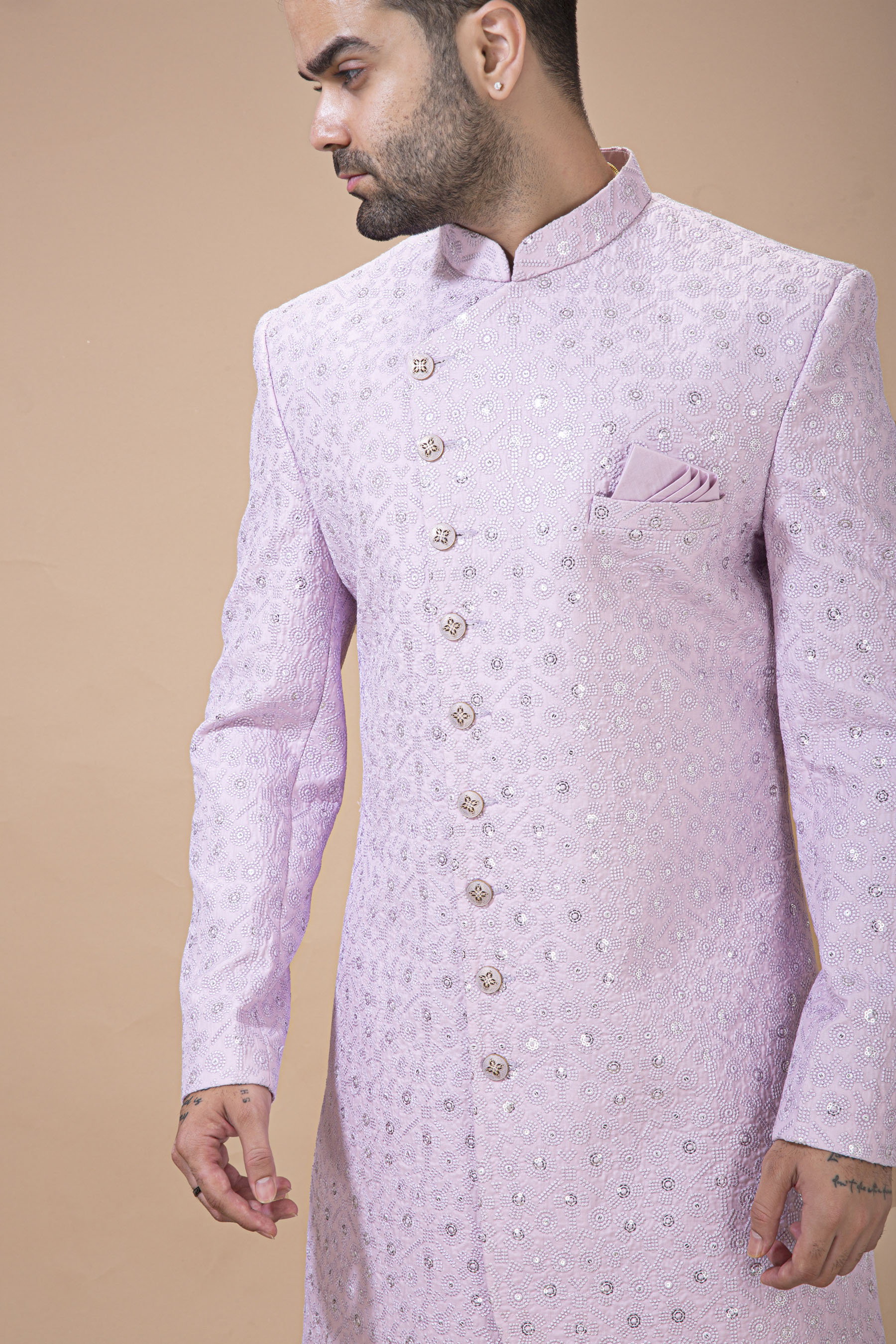 Pattern Lilac Indowestern