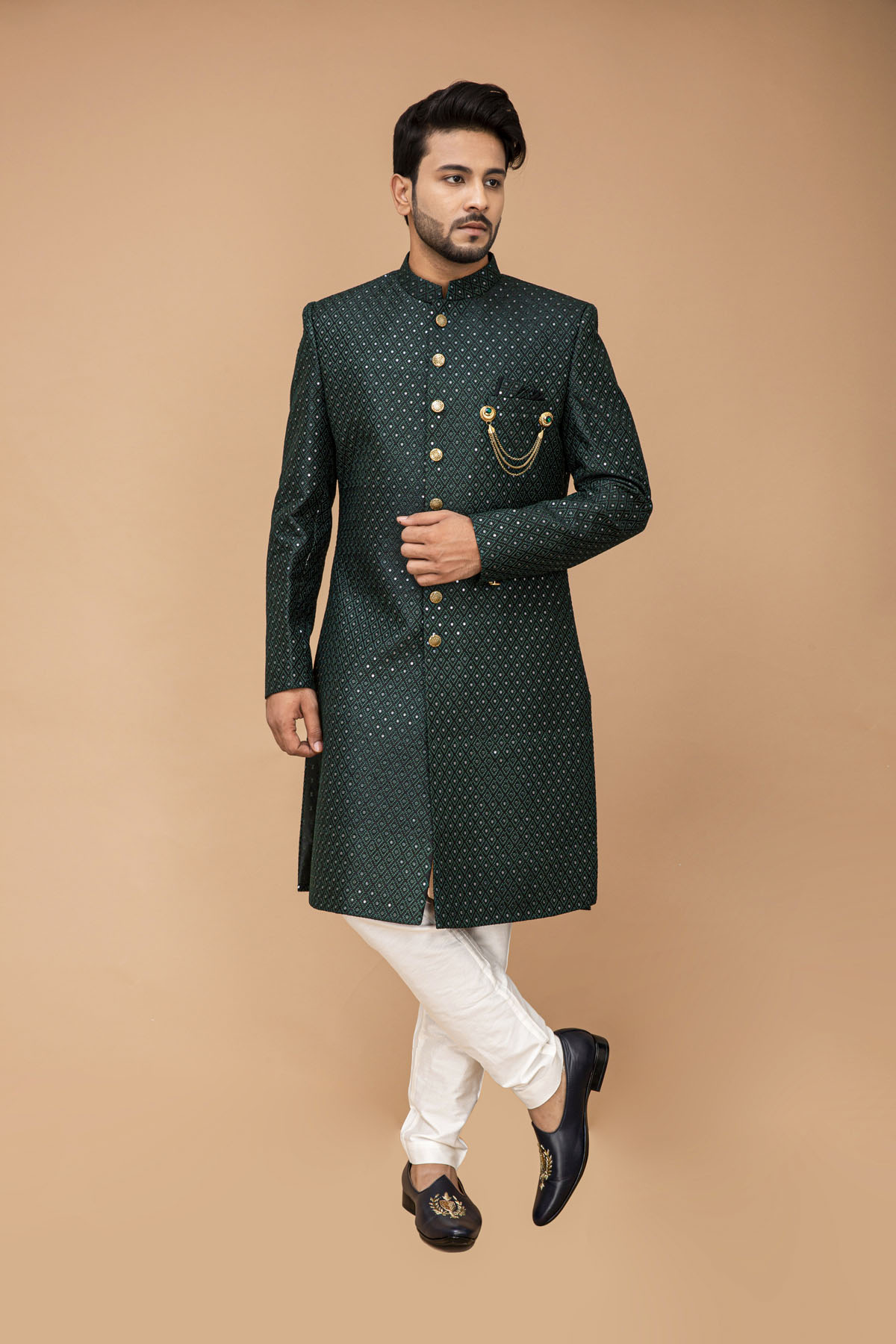 Dark Green Nawabi