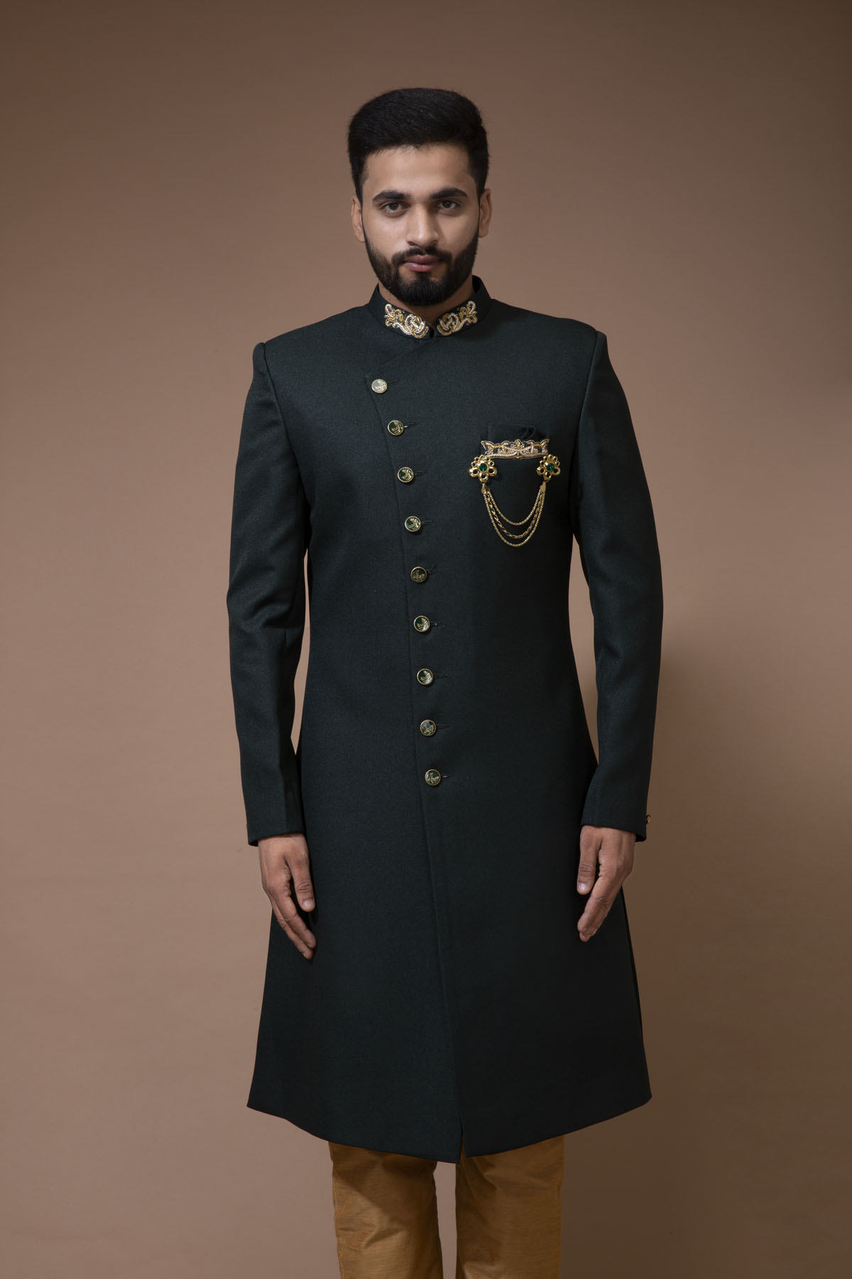 Rich Green Nawabi Set 